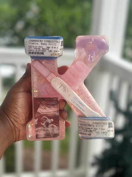 Resin Baby Keepsake Letters