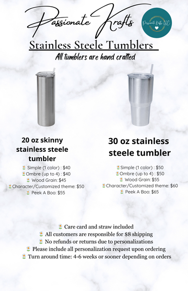 Stainless Steel Tumblers